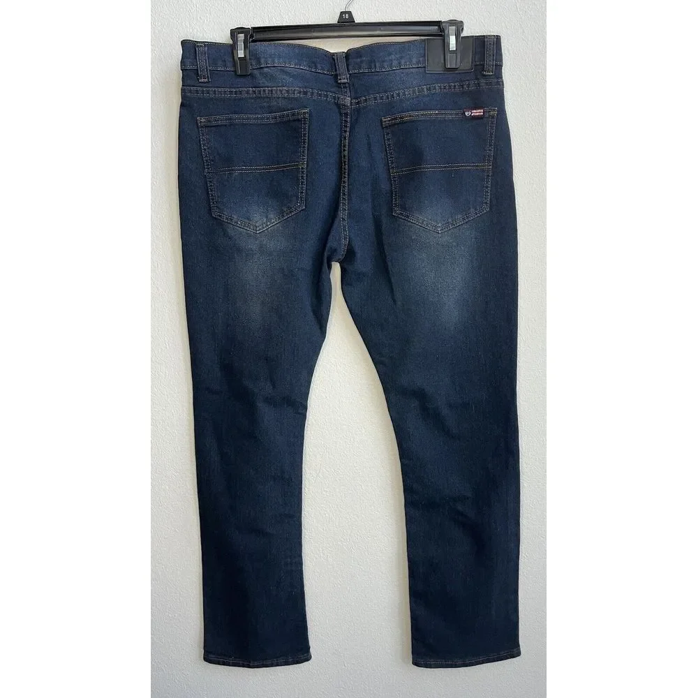 Phat Farm Men's Skinny Fit Stretch Jeans‎ Dark Wash Sz 38x32